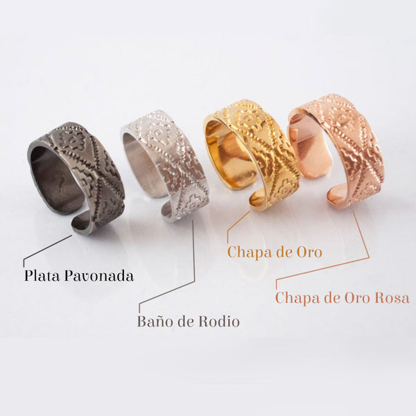 Anillo Chenteno Angosto Plata Pavonada Mariana Barranco