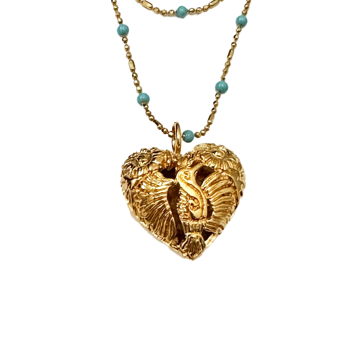 Corazón Colibrí - Chapa de Oro