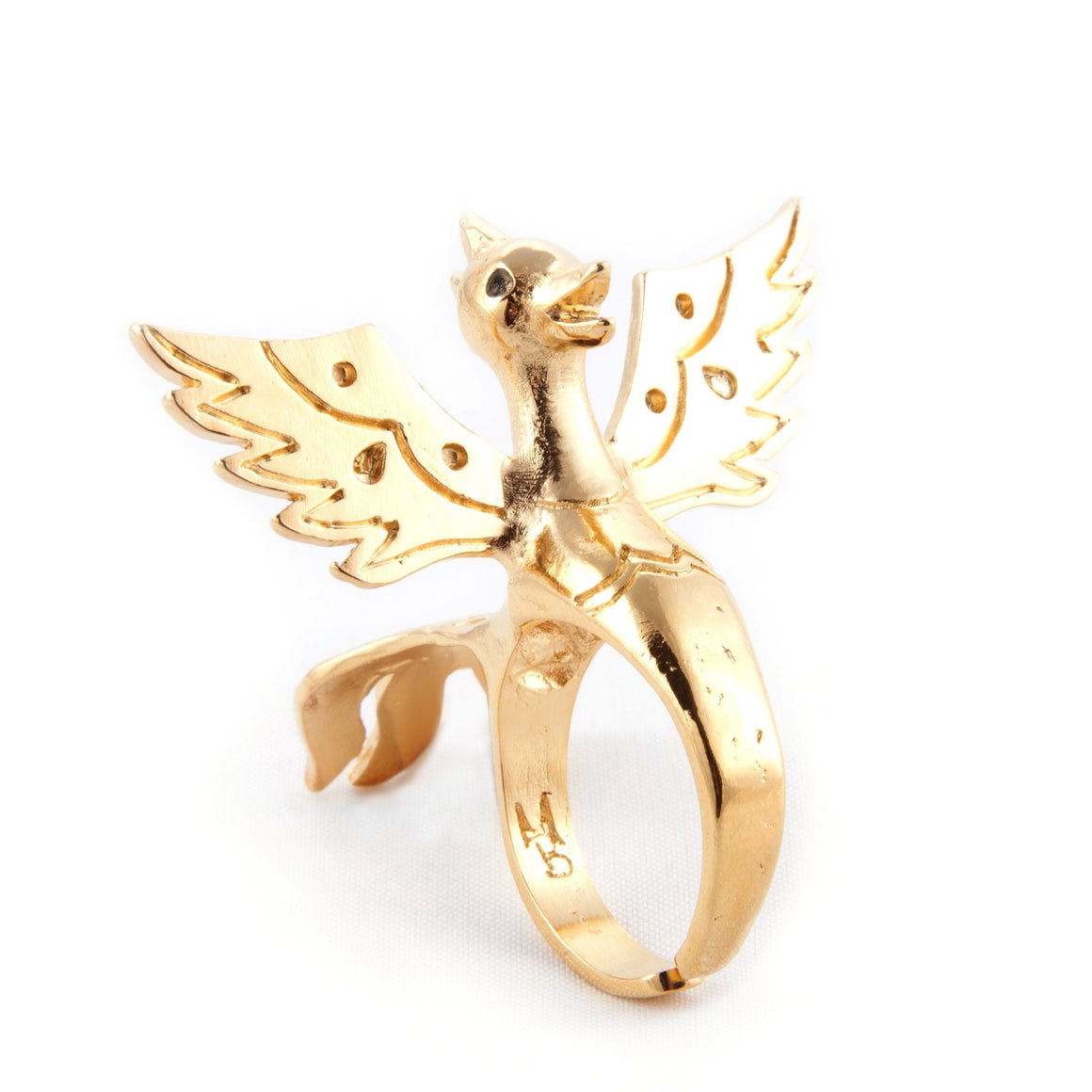 Anillo Sirena en Chapa de Oro