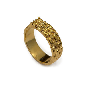 Anillo Canasto Circular -  Chapa De Oro