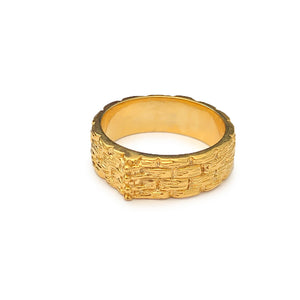 Anillo Canasto Circular -  Chapa De Oro