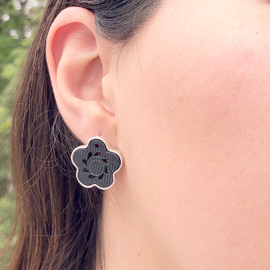 Aretes Margarita Negra