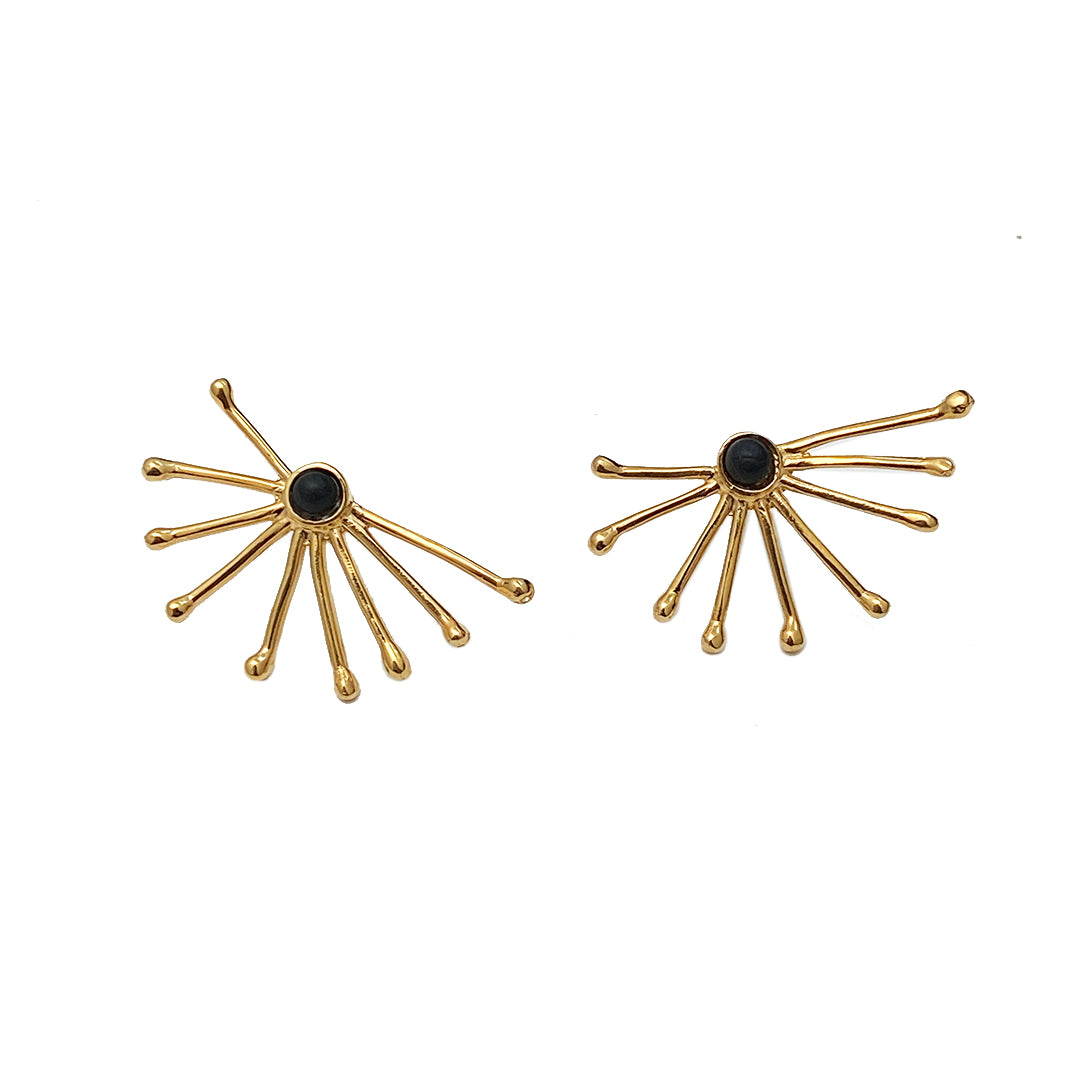 Aretes Abanico - Oro