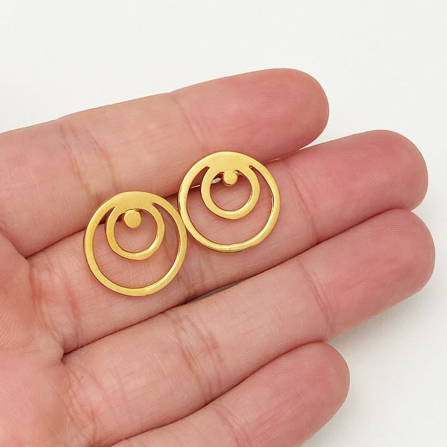 Aretes Multicírculo Oro