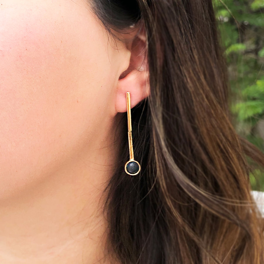 Aretes Paleta Chapa de Oro