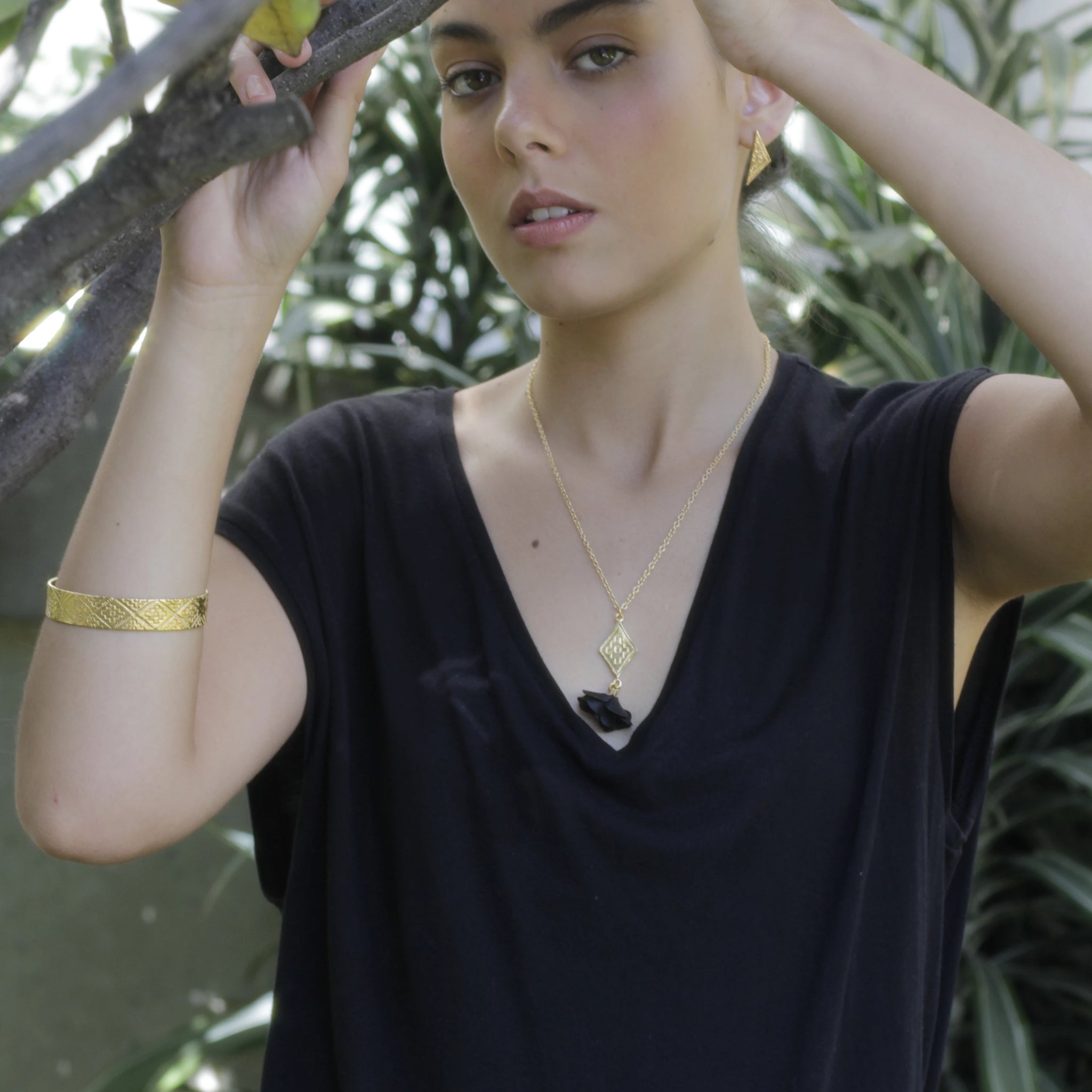 Dije Rombo Chico en Chapa de Oro