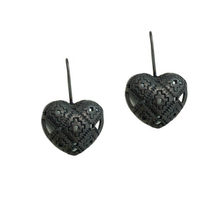 Aretes Corazón Chenteño Plata