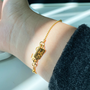 Pulsera Ámbar Chapa de Oro