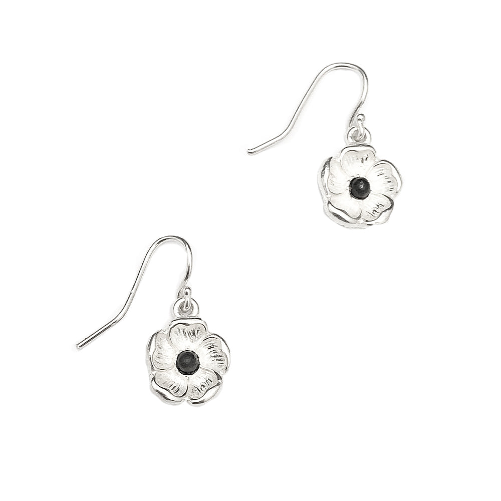 Aretes Flor Plata y Barro