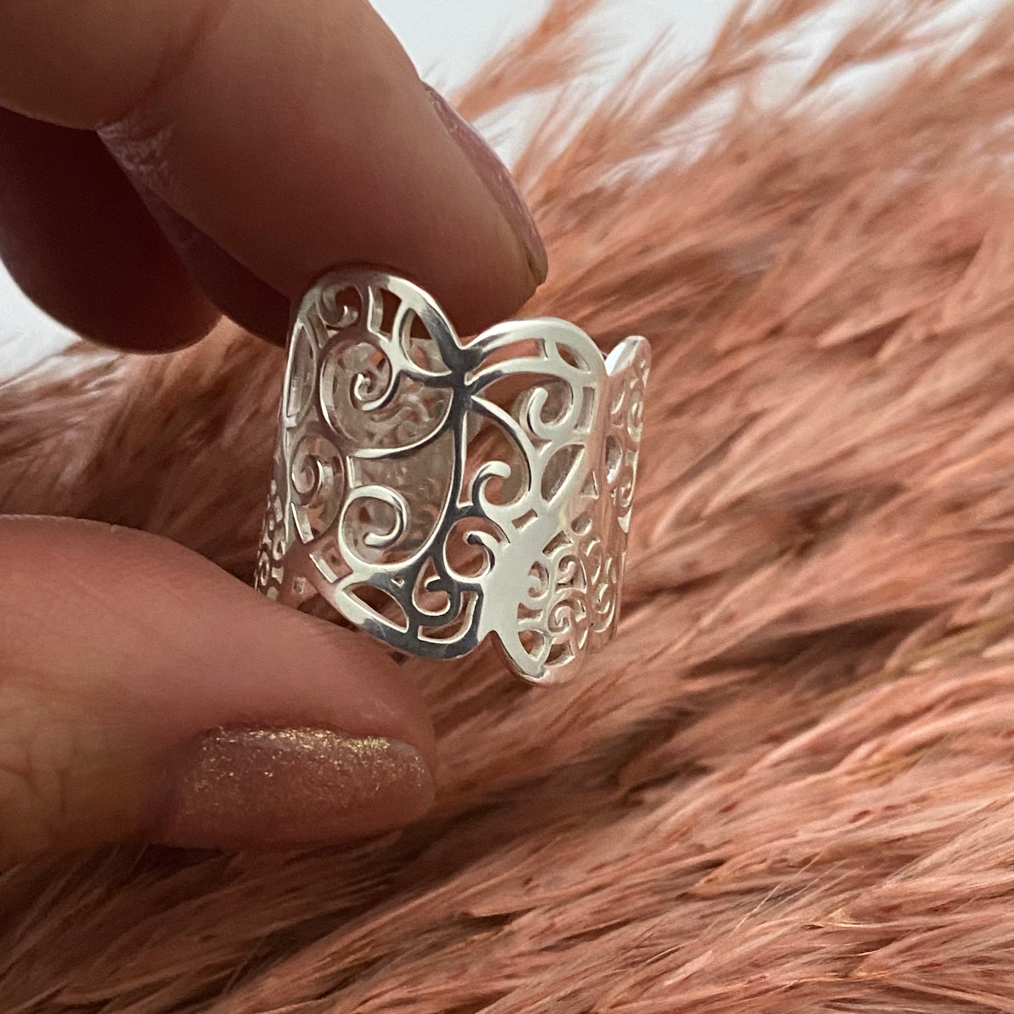 Anillos ajustables de plata sales